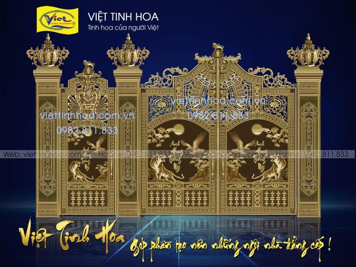 Cổng Anh Hùng Tương Ngộ - Cổng Biệt Thự Việt Tinh Hoa - Công Ty TNHH Xây Dựng - Thương Mại Việt Tinh Hoa